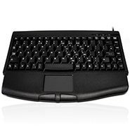 Ceratech AccuMed 540 Mk2 VESA + Backlit - Nanoarmour Super Slim Keys Sealed Mini Keyboard with Touchpad, Cleaning Timer etc - Black