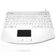 Ceratech AccuMed 540 Mk2 - Nanoarmour Super Slim Keys Sealed Mini Keyboard with Touchpad, Cleaning Timer etc - White