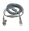 Honeywell CBL, WAND, 10PIN, IND. STR, 6.5ft COIL (For use with 2455 and 2475 Honeywell vehicle mount terminals. 10 pin connector molded to provide additional sealing.)