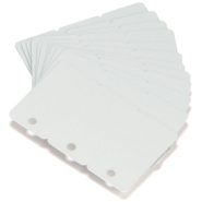 Zebra Card Premier Blank PVC Cards / White / 30mil / 3-Up Breakaway Key Tags [Box of 500]
