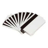 Zebra Card Premier Blank PVC Cards / White / 30mil / Low Coercivity (LoCo) Magnetic Stripe [Box of 500]